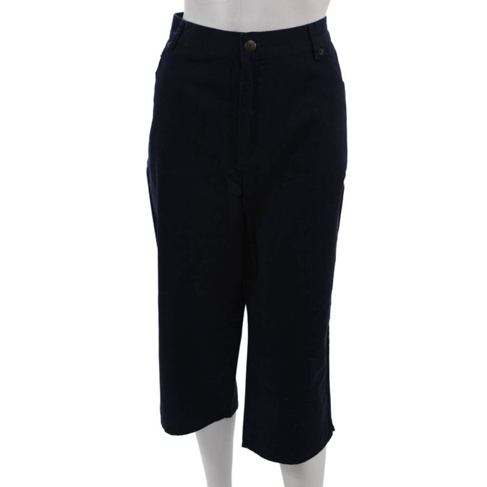 Lauren Jeans Company Women Cropped Dark Blue Jeans Size 16W